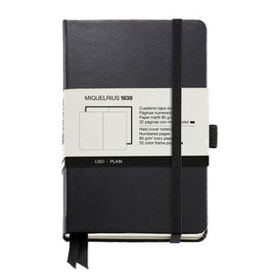 CUADERNO RÍGIDO 9X14 CHROMATIC NEGRO MIQUELRIUS