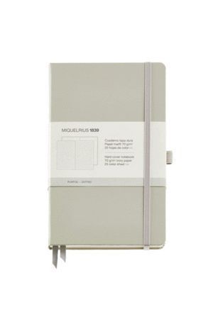 CUADERNO DE NOTAS GRIS 130X210 32H LISO SIMIL PIEL