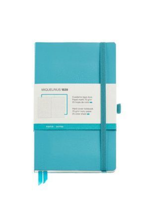 CUADERNO DE NOTAS AZUL 130X210 32H LISO SIMIL PIEL