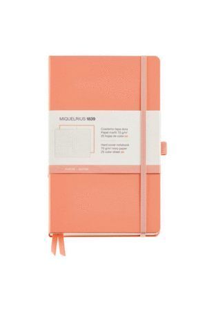 CUADERNO DE NOTAS MELOCOTON 130X210 32H LISO SIMIL PIEL