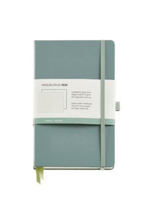 CUADERNO DE NOTAS VERDE 130X210 32H LISO SIMIL PIEL