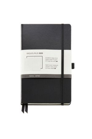 CUADERNO DE NOTAS NEGRO 130X210 32H LISO SIMIL PIEL