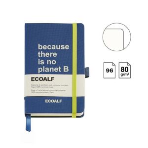 CUADERNO 9X14 ECOALF PLANET B CON GOMA AZUL MIQUELRIUS