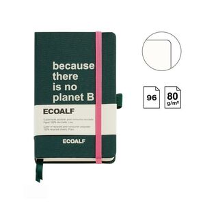 CUADERNO 9X14 ECOALF PLANET B CON GOMA VERDE MIQUELRIUS