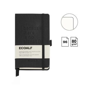 CUADERNO 9X14 ECOALF PLANET B CON GOMA NEGRO MIQUELRIUS
