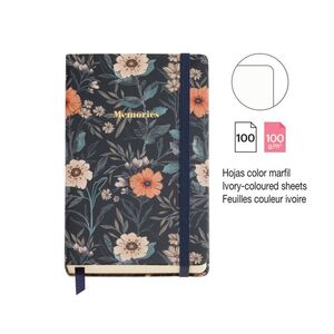 CUADERNO 9X14 BRITISH BLOOM CON GOMA MIQUELRIUS