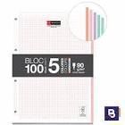RECAMBIO BLOC MIQUELRIUS 4T 5X5 5 COLORES PASTEL 90GR 100H  