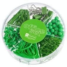SET DE OFICINA 245 PIEZAS VERDE MR