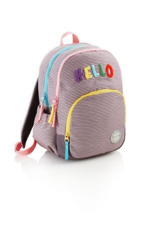 MOCHILA TRIPLE 28X41 MIQUELRIUS HELLO GRIS