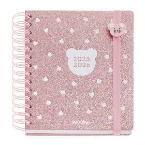 AGENDA ESCOLAR 2025/2026 155X180MM DP ROSA GLITTER BACK2FUN