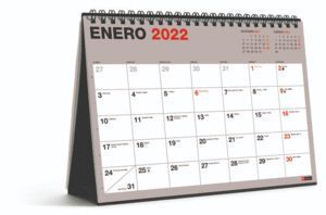 CALENDARIO SOBREMESA 2021/2022 A5 18 MESES ESCRIBIR MR