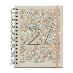 AGENDA 2027 PLUS WIRE-O DÍA PÁGINA TAUPE LIBERTY MIQUELRIUS