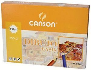 FORMATO A4 BASIK DIBUJO 130 GR CANSON SIN MARGEN CAJA 250 HOJAS