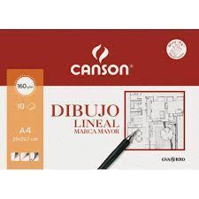 MINIPACK DIBUJO A4 160 GR LINEAL MARCA MAYOR CANSON