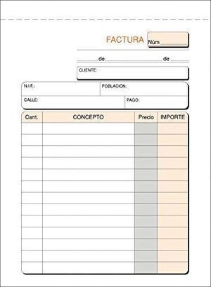 TALONARIO FACTURA 69D DUPLICADO TAMAÑO A6 PRAXTON