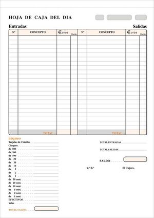 TALONARIO ARQUEO DE CAJA FOLIO T-33