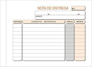 TALONARIO NOTA ENTREGA 8º T-79 APAISADO DUPLICADO AUTOCOPIANTE
