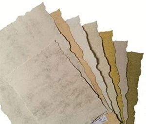 PERGAMINO TARJETA 10,5X21 MARMOLEADO AMARILLO OCRE MICHEL