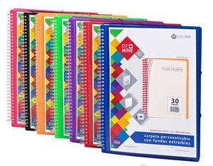 CARPETA A4 40 FUNDAS REMOVE ESPIRAL POLIPROPILENO NEGRO