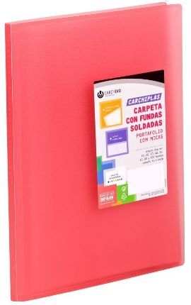 CARPETA A4 PP 60 FUNDAS ROJO CARCHIPLAS