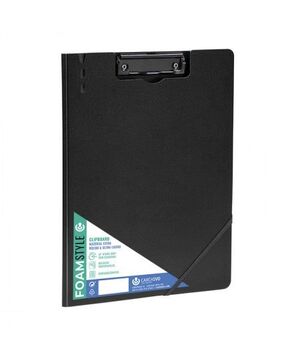 CARPETA CON PINZA FOAM STYLE NEGRA