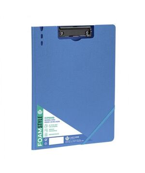 CARPETA CON PINZA FOAM STYLE AZUL