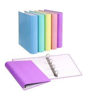 CARPETA A4 SOFT 4 ANILLAS 40MM VERDE PASTEL CARCHIVO