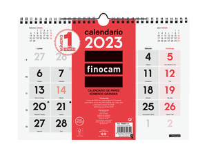CALENDARIO FINOCAM 2023 NEUTRO PARED NUMEROS GRANDES M