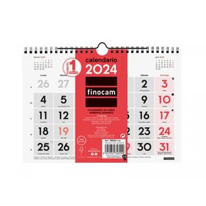 CALENDARIO DE PARED 2024 30X30 NÚMEROS GRANDES FINOCAM