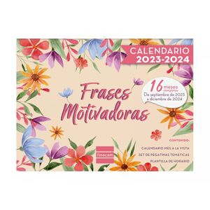 CALENDARIO DE PARED FINOCAM 16 MESES 2023/2024 FRASES MOTIVADORAS