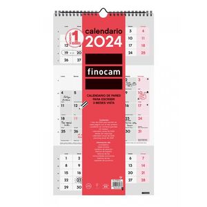 CALENDARIO DE PARED 2024 ESCRIBIR 3 MESES VISTA FINOCAM