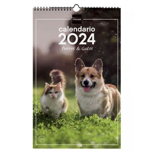 CALENDARIO DE PARED 2024 PARA ESCRIBIR PERROS & GATOS