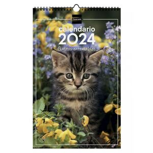 CALENDARIO DE PARED 2024 PARA ESCRIBIR GATITOS