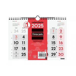CALENDARIO DE PARED 2025 NUMEROS GRANDES M FINOCAM