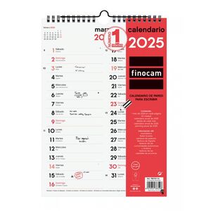 CALENDARIO DE PARED 2025 2 COLUMNAS M FINOCAM