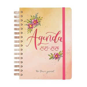 AGENDA ESCOLAR 2025/2026 THE FLOWER JOURNAL E10 DP ROSA FINOCAM
