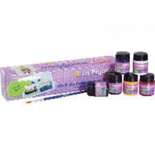 PINTURA LACA CRISTAL SET DE 6 COLORES 25ML LA PAJARITA