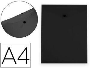 CARPETA A4 LIDERPAPEL BROCHE PP VERTICAL CON FUELLE NEGRO