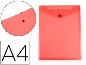 CARPETA A4 LIDERPAPEL BROCHE PP VERTICAL CON FUELLE ROJO