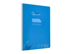BLOC PAUTAGUIA A4 3MM TAPA PP LIDERPAPEL ESPIRAL AZUL