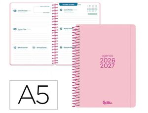 AGENDA ESCOLAR 2026/2027 A5 SV ROSA LIDERPAPEL