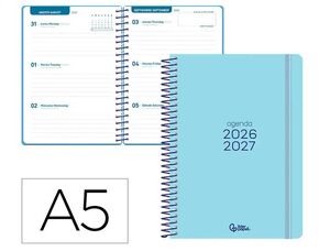 AGENDA ESCOLAR 2026/2027 A5 SV TURQUESA LIDERPAPEL