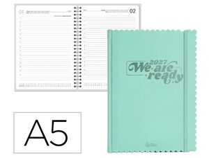 AGENDA 2027 LIDERPAPEL A5 ENCUADERNADA CLOUDY DIA PAGINA MENTA