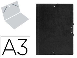 CARPETA A3 LIDERPAPEL CARTON GOFRADO N 12 NEGRO