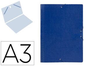 CARPETA A3 LIDERPAPEL CARTON GOFRADO N 12 AZUL