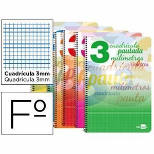 BLOC PAUTAGUIA FOLIO 3MM TAPA DURA LIDERPAPEL ESPIRAL