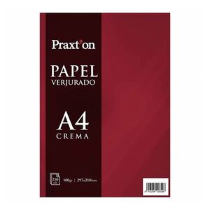 PAPEL VERJURADO PRAXTON A4 100G 250H CREMA