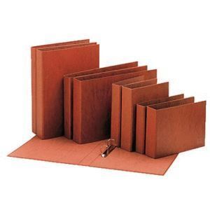 CARPETA CUERO A5 APAISADA 2 ANILLAS 25 MM 