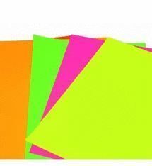 CARTULINA A4 PACK COLORES FLUOR 180 GR PAQUETE DE 50 UNIDADES