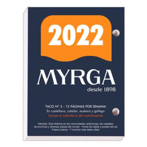 TACO CALENDARIO Nº 3 2022 MYRGA